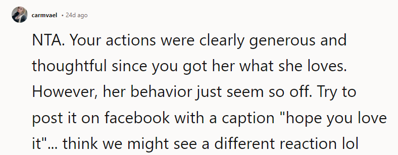 However, her behavior just seems so off.