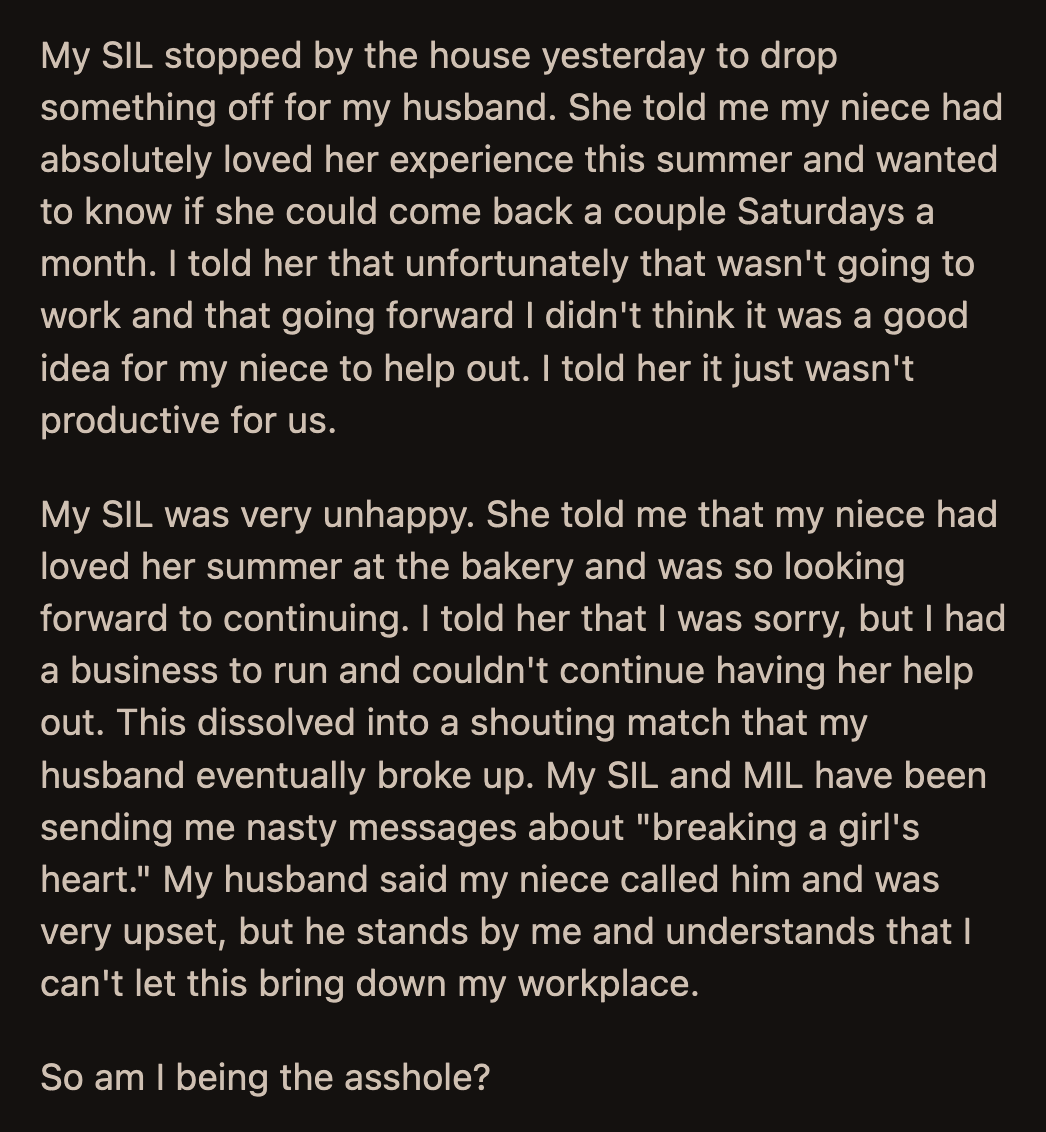 OP Has Been Receiving Hateful Messages from Her Sister and Mother-in-Law About 