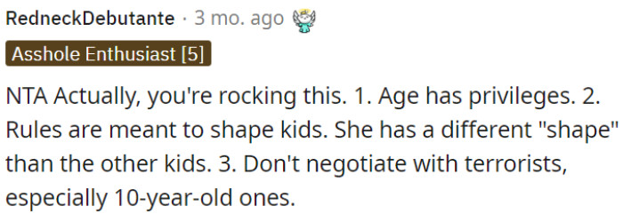 OP is doing great; age brings privileges.