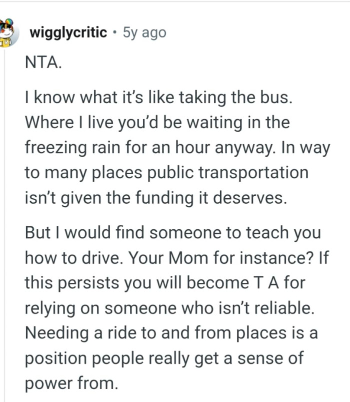 The OP can learn from someone else