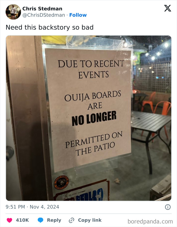 Looks like this business has a new ghost friend.
