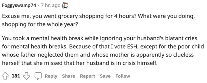 What were you doing shopping for the whole year?