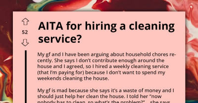 Man Brings In Cleaning Service Instead Of Tidying Up, Girlfriend Doesn’t Approve