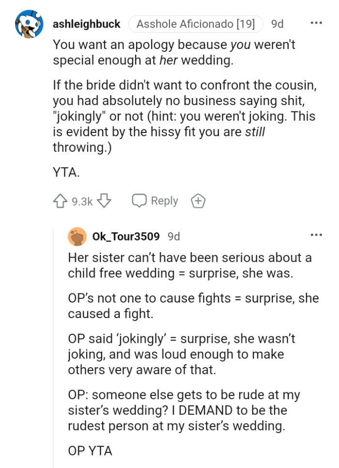 You had no business saying anything