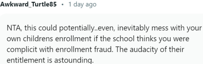Redditor faces the possibility of jeopardizing their children's education