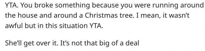8. It was wrong of her to be chasing the dog around.
