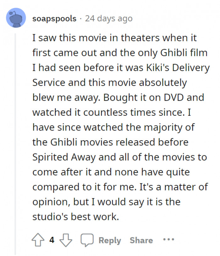 Such a nice story. But it is a matter of opinion.