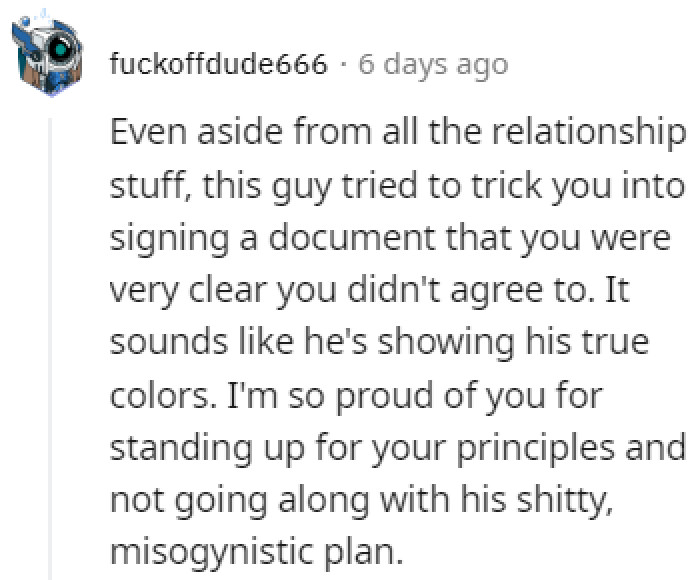 Getting tricked by her future husband