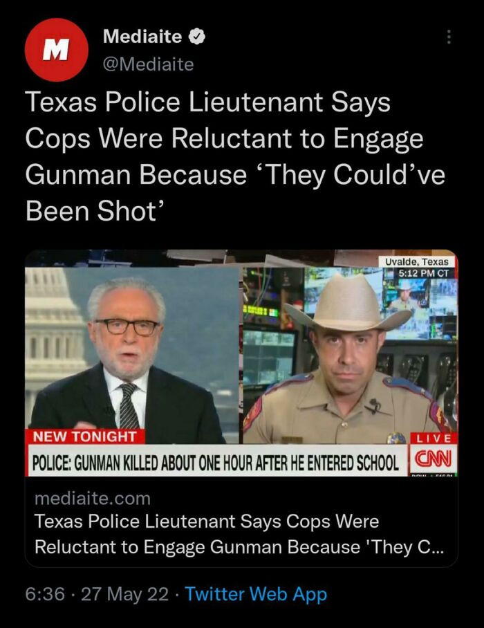 44. Being a police officer in the United States is not even one of the top ten most dangerous jobs, but those cry babies would try to convince you otherwise while they refuse to protect children being murdered.
