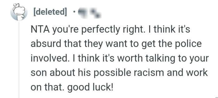 It's absurd that they want to involve the police