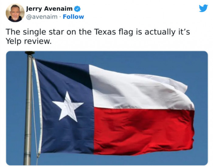 22. Yelp review for Texas