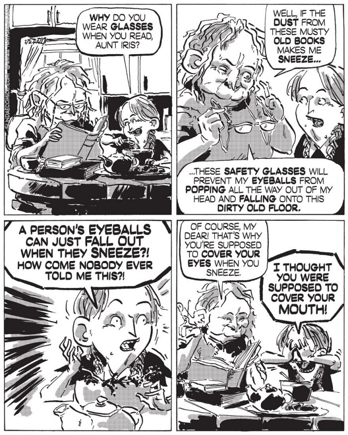 4. Covering your eyes whenever you sneeze