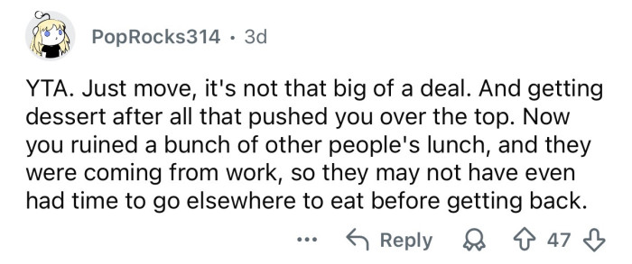 You could’ve just moved.