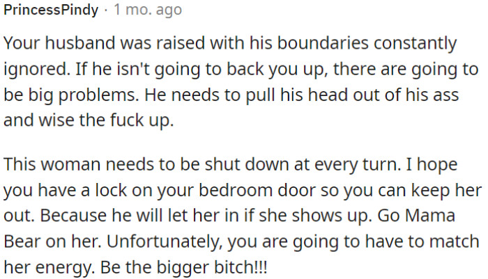 OP's husband needs to become more aware of the situation.