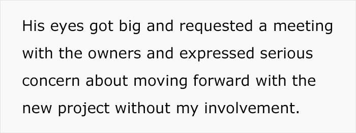 They got troubled at the possibility of pursuing a project without OP.