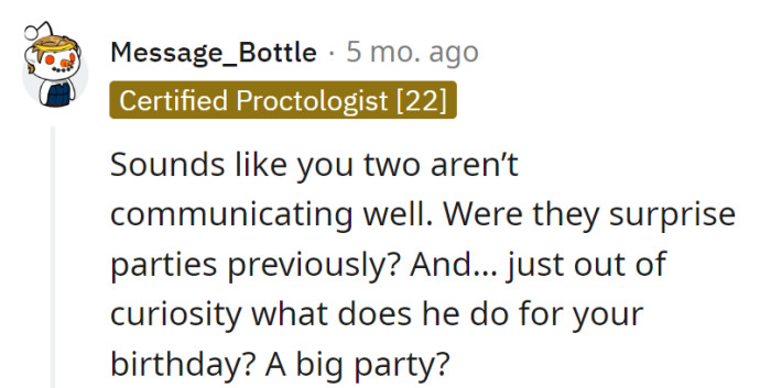 As for return parties, it's the age-old 'who's blowing out the candles' mystery.