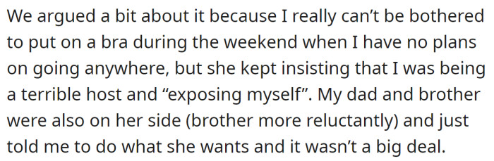 The OP's father and brother were also on her mother's side: