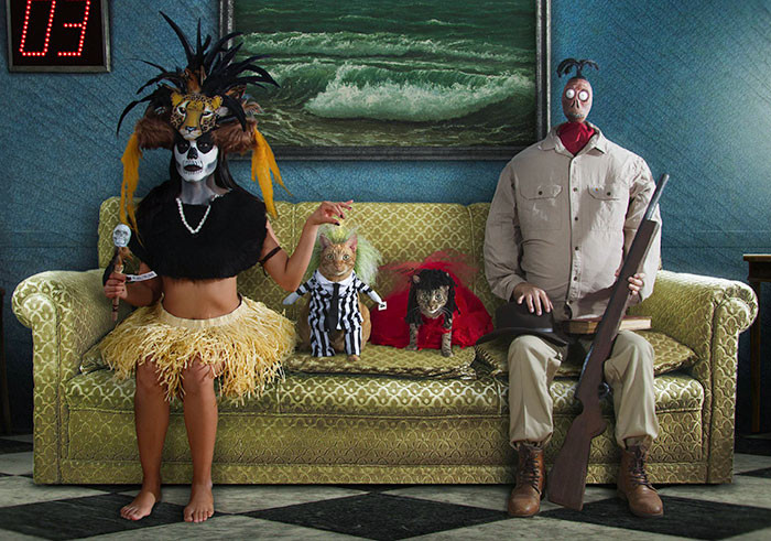 24. Every Halloween My Girlfriend And I Take A Themed Portrait With Our Cats