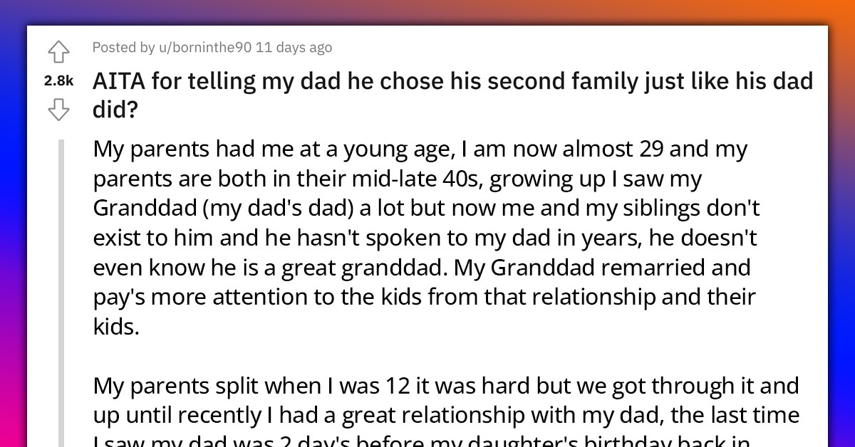 Young Mom Tells Her Father He Is Prioritizing His Second Family Just Like His Father Before Him, Gets Nasty Reaction From His GF