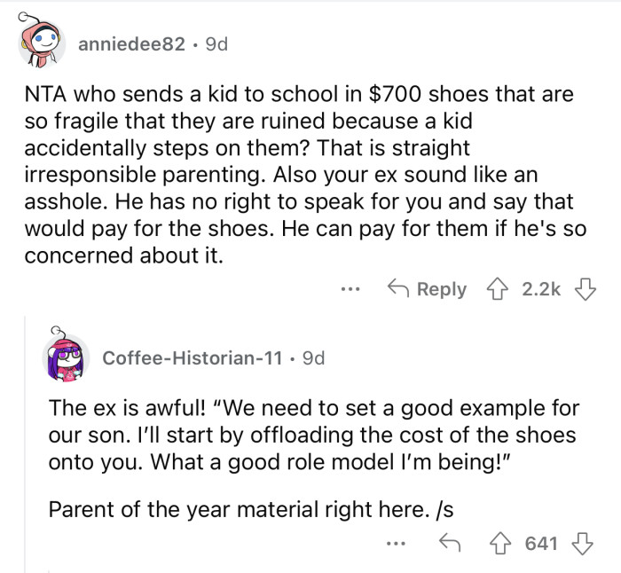 OP's ex had no right to speak on her behalf.