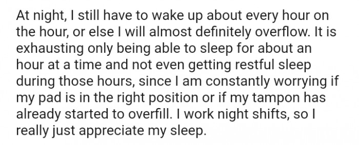 I still have to wake up every hour