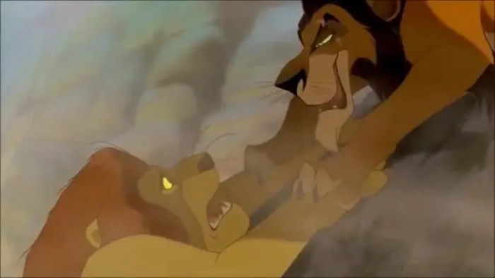 5. Mufasa getting murdered by his brother in The Lion King