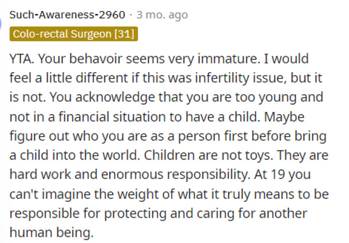 These people had so much to say to OP, and they were extremely blunt about how they felt about everything.