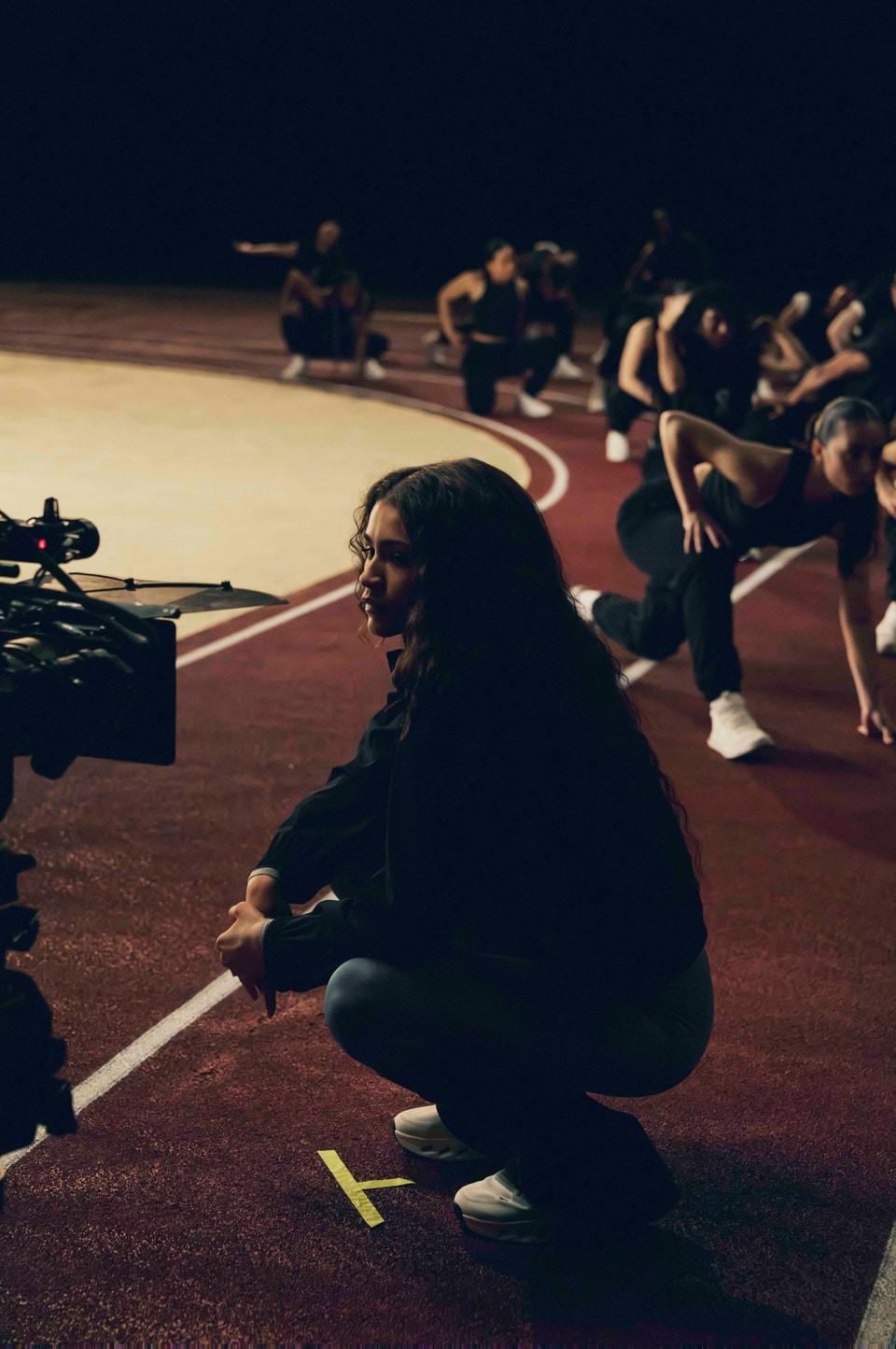 Here is Zendaya during the filming of the Dream Together with On