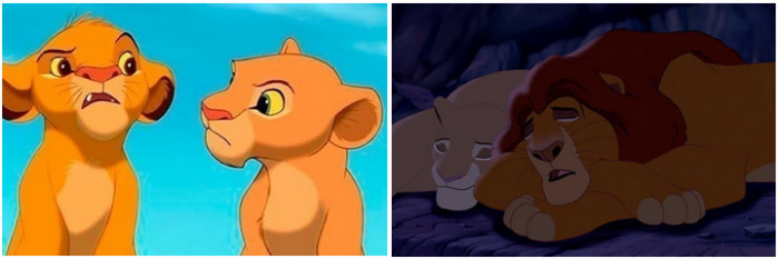 8. This is the moment when you understand that Mufasa was the only male lion in their pride, making him Nala’s father and linking Nala and Simba together.