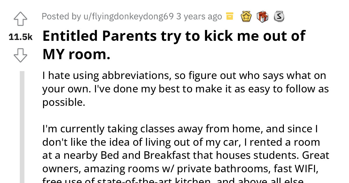 Entitled Mother Wants to Kick Student Out of Their Room at B&B Because Her Kid Likes It Better Than the Room They Booked