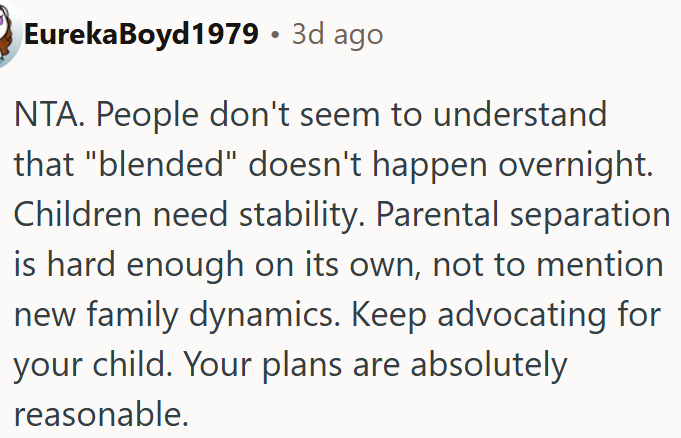 Children need stability.