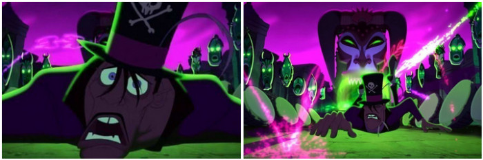 11. The scene in “The Princess and the Frog” where Dr. Facilier is literally taken to hell by the voodoo demons.