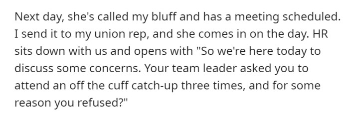 The meeting was scheduled. But it began with lies