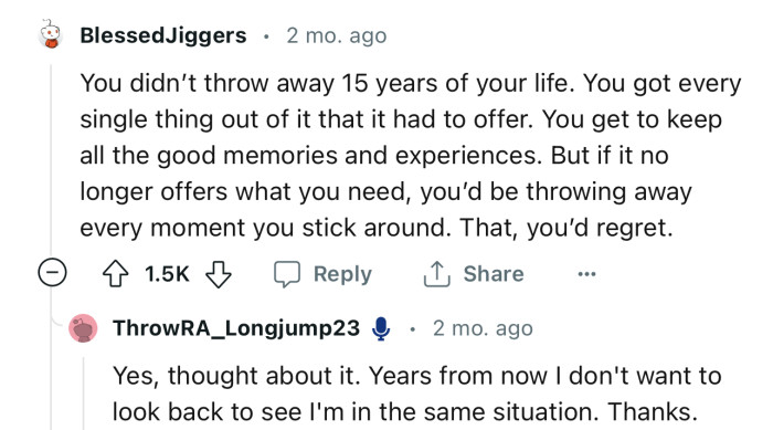 According to This Redditor, If the Marriage No Longer Offers What OP Needs, Then She Needs to Leave