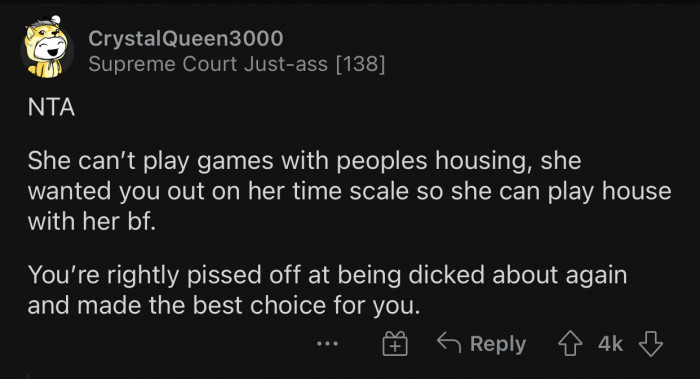 Here's how Reddit users reacted to OP's situation: