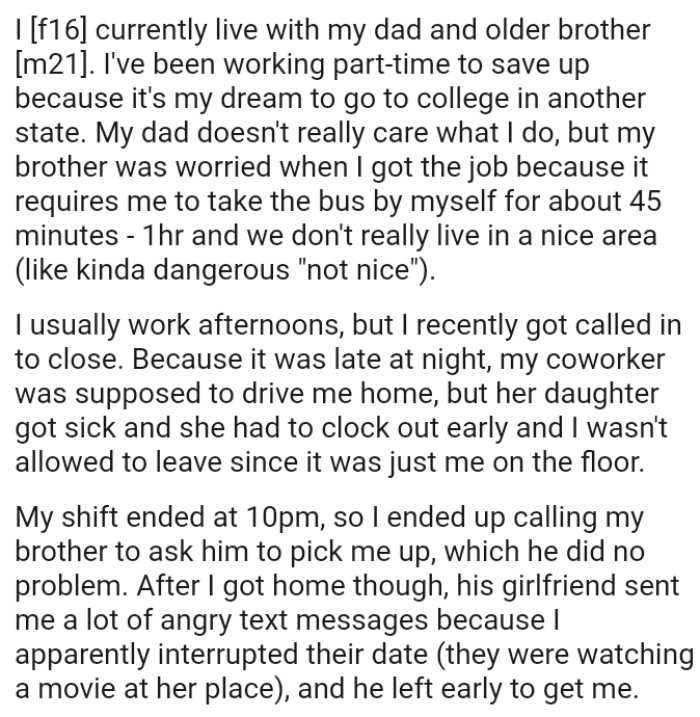 OP's coworker was supposed to drive her home, but her daughter got sick.