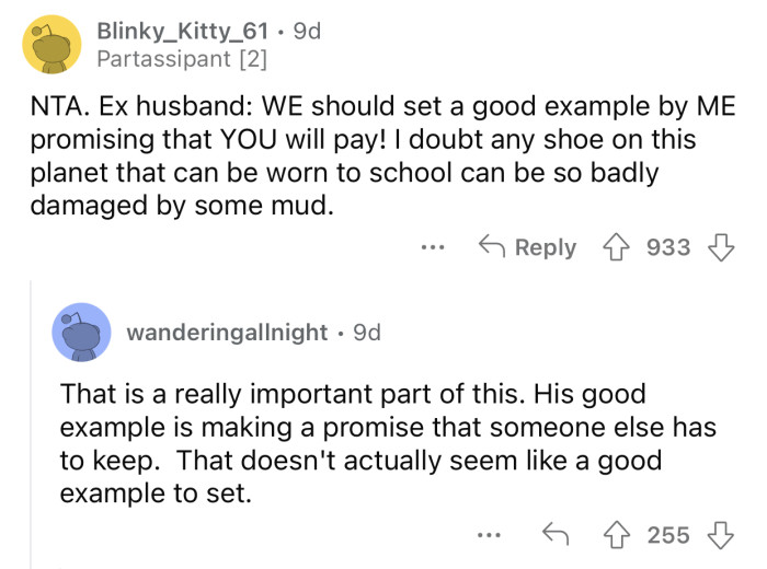 The example the ex is trying to set doesn't even make sense.