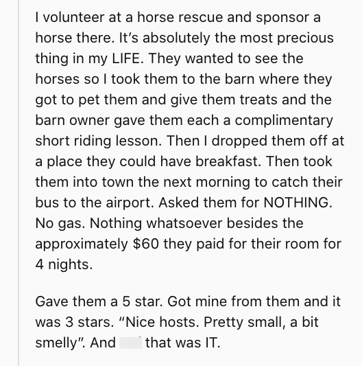 They wanted to see the horses