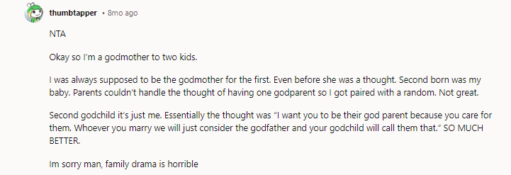 Family drama is horrible.