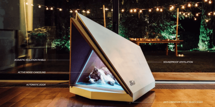 16. Noise-canceling dog house that can keep your pup calm during fireworks and thunderstorms (a prototype by Ford, using technology created for high-end vehicles)