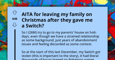Redditor Leaves His Family On Christmas After Seeing Little Sister Getting Nintendo Switch, Thinking That They Were Provoking Him