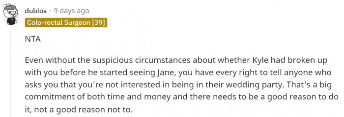 Jane was probably trying to mend things by inviting her, but honestly, it's too late at this point.