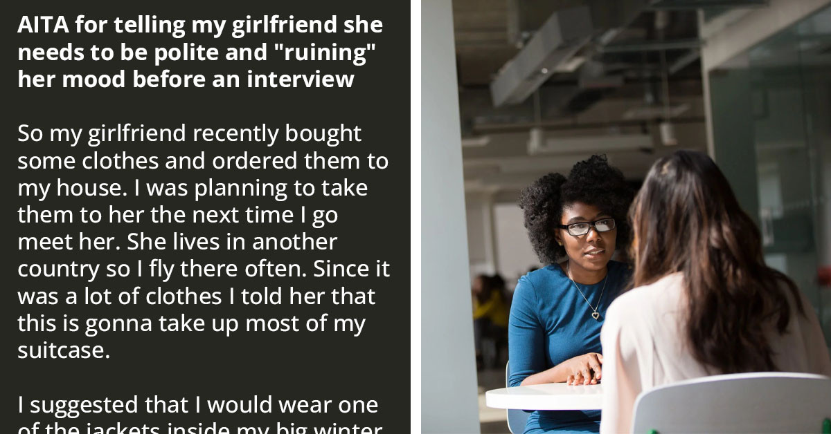 Redditor Ruins Their GF's Mood Before Her Big Interview With Their Inventive Way Of Reducing Airplane Baggage