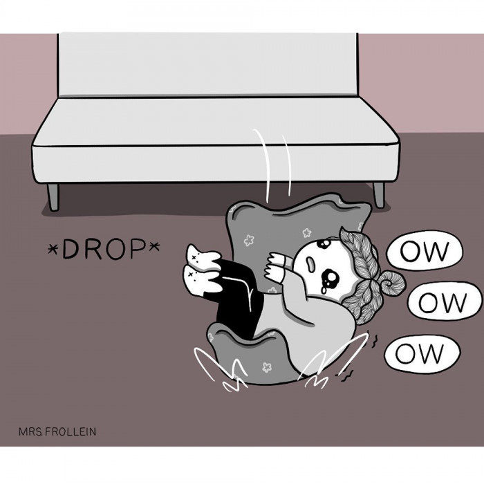 12. The floor wins! You don't get the chip, and your back hurts.