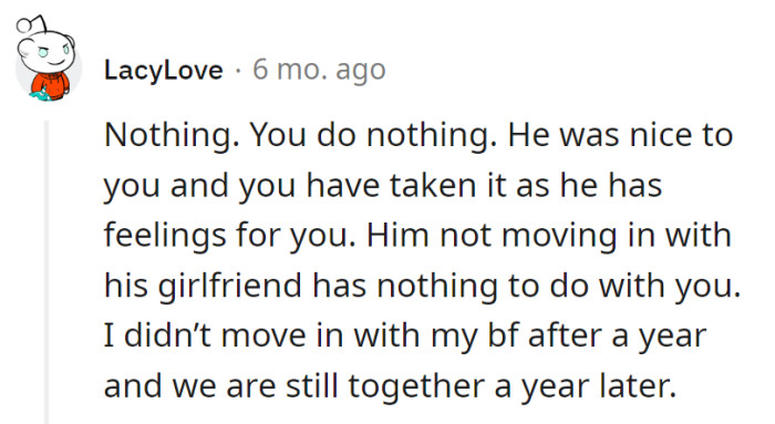 Nice gestures don't equal romance.