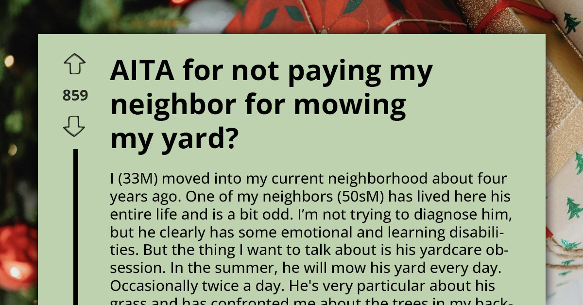 Man Refuses To Pay Neighbor Who Secretly Mows His Lawn For Three Years