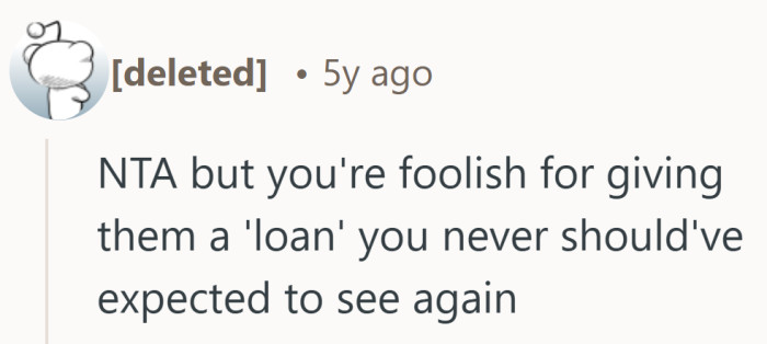 There’s sympathy for wanting to help, paired with the hard truth that repayment was never likely.