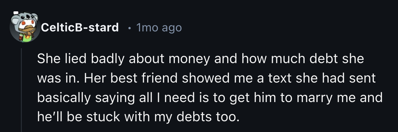 2. Deceipt is not a great foundation for marriage.