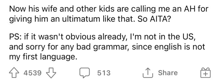 Now the OP is wondering if she is being the a**hole here.