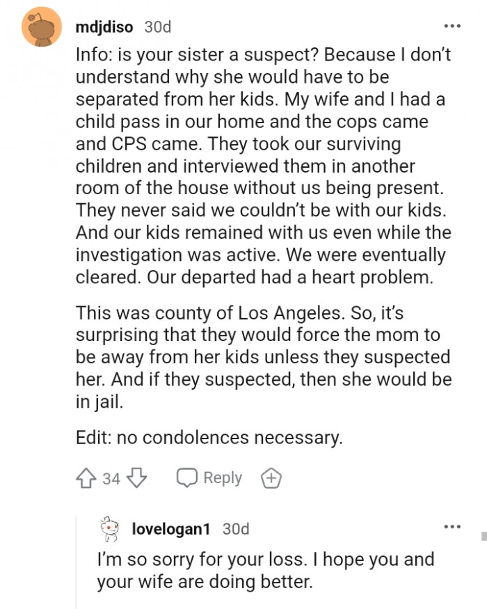 Why would she want to be separated from her kids?